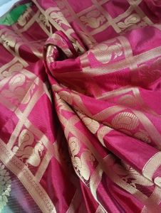 Brand New Traditional Red &amp; Green Silk Saree