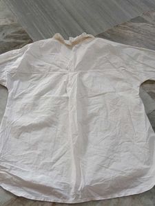 White Cotton Boho Blouse
