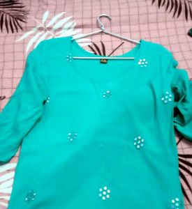 kurti Sea green colour