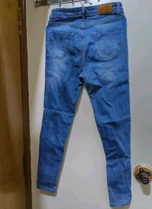 Blue Distressed Denim Jeans