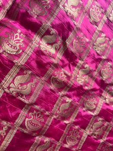 Elegant Pink &amp; Teal Saree