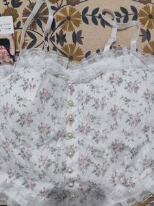 Floral Lace Button-Up Bra