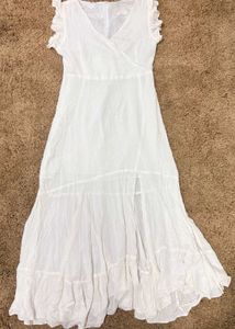 White Maxi Dress with Slit