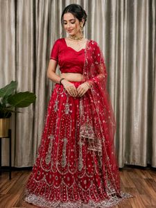 Reddish Maroon Lehenga Choli Set