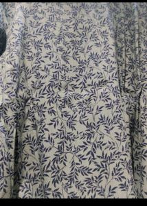 Blue Leaf Print Top