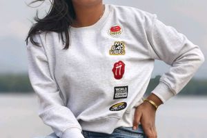 Trendy Patchwork Sweatshirt