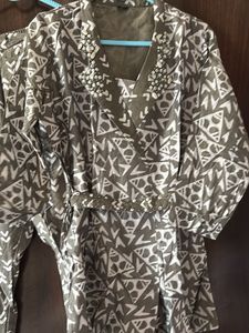 Embellished Printed Kurta Set
