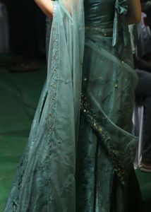 Elegant Sage Green Embroidered Lehenga Set ✨ | Fes