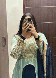 Beautiful patchwork Gown with Dupatta