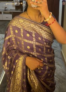 Elegant Purple Banarasi Saree