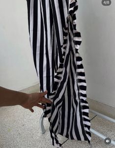 Striped Ruffle Palazzo Pants