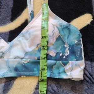 Trendy Abstract Print Bralette Top