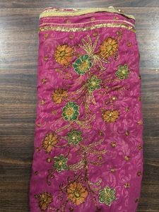 Beautiful Pink Embroidered Saree
