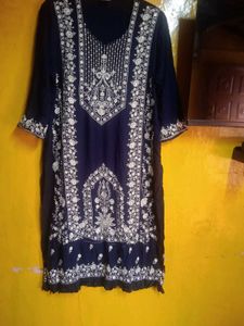 Elegant Navy Blue kurti