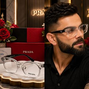 Prada-Inspired Transparent Square Frame Eyeglasses