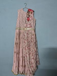Pink Floral Ethnic Gown