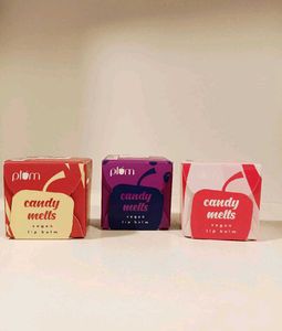 Set of 3 - Plum Lip Balm