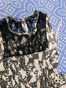 Butterfly Print Sleeveless Dress