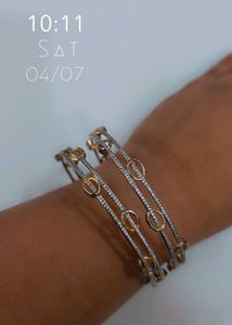 Elegant Diamond & Gold Bangles