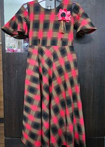 Checked Winter Dress For Women 🌷
