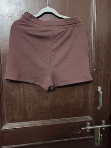 Cotton/Denim Cotton ShortsBrown Short Waist- 32'De