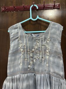 Embroidered Tie-Dye Midi Dress