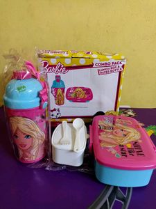 Barbie Combo Pack Lunch Box And Water Bottle New