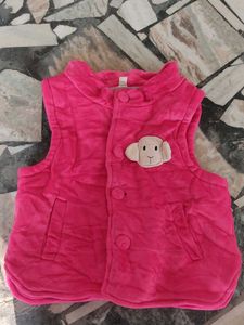 Cute Pink Baby Vest with Sheep