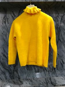 Cozy Yellow Fuzzy Sweater