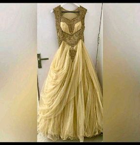 Frontier Gold Embellished Princess Gown