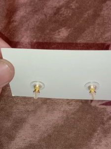 Aurevia Pearl &amp; Enamel Flower Stud Earrings