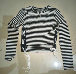 Striped Long Sleeve  Top