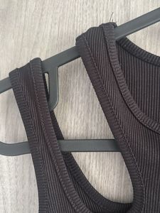 Sleek Black Ribbed Crop Top