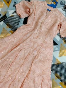 Elegant Peach Sequin kurta