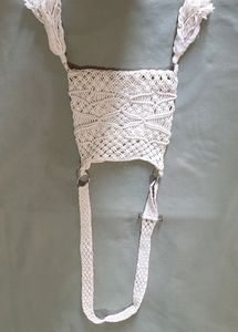 White Macrame Shoulder Bag