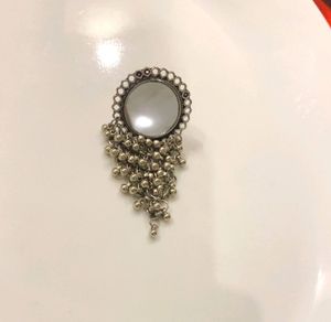 New Mirror Work Dangler Ring