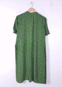 Aks Clothing Dark Green Kurta Set(Women's)