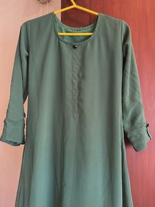 Green and Yellow Kurta Set