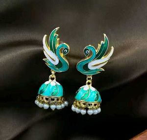 Swan Jhumka Earrings