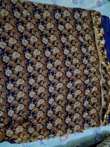 Elegant Navy Floral Saree
