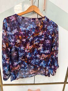 Floral Print Sheer Top
