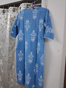 Blue Embroidered Kurta