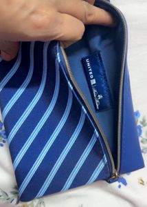 Classic Blue Striped Wallet