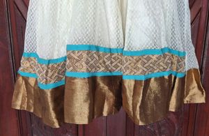 White Anarkali Top in XXL