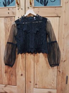 Chic Black Net Top