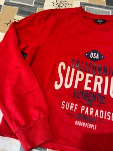 Red "Surf Paradise" sweatshirt