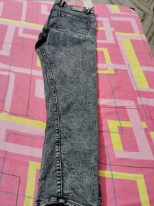 Stylish Grey Acid-Wash Denim Jeans | Trendy Casual