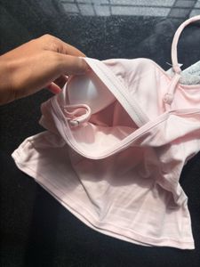 Cute Baby pink lace detail Top