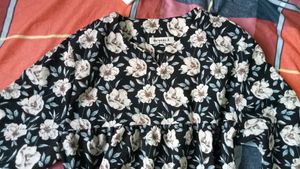 Floral Print Tiered Midi Dress
