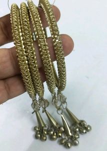 4 Bangles metal Latkan/Rhinstone/fancy/Unique